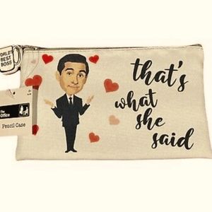 The Office Michael Scott "That's What She Said" Heart Pencil Case/Makeup Bag